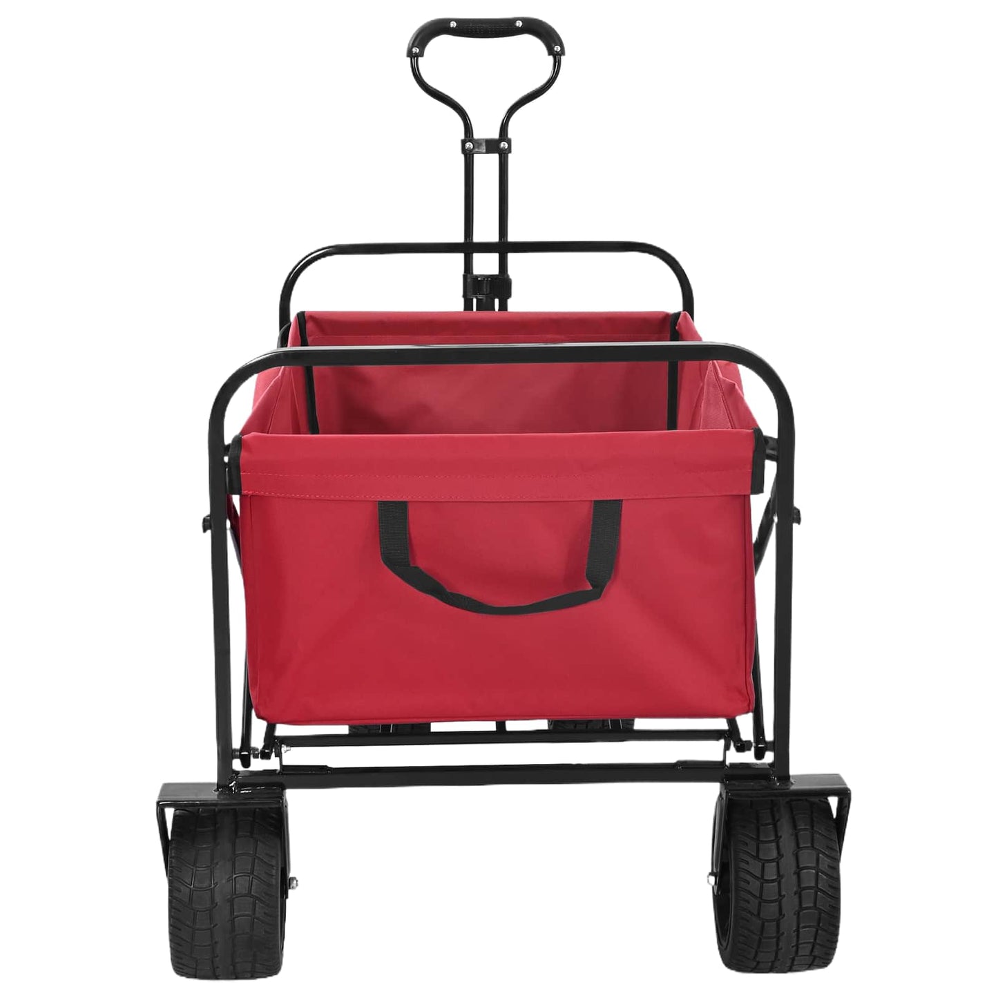 Foldbar indkøbsvogn med bremser Rød 89 x 63 x 96 cm