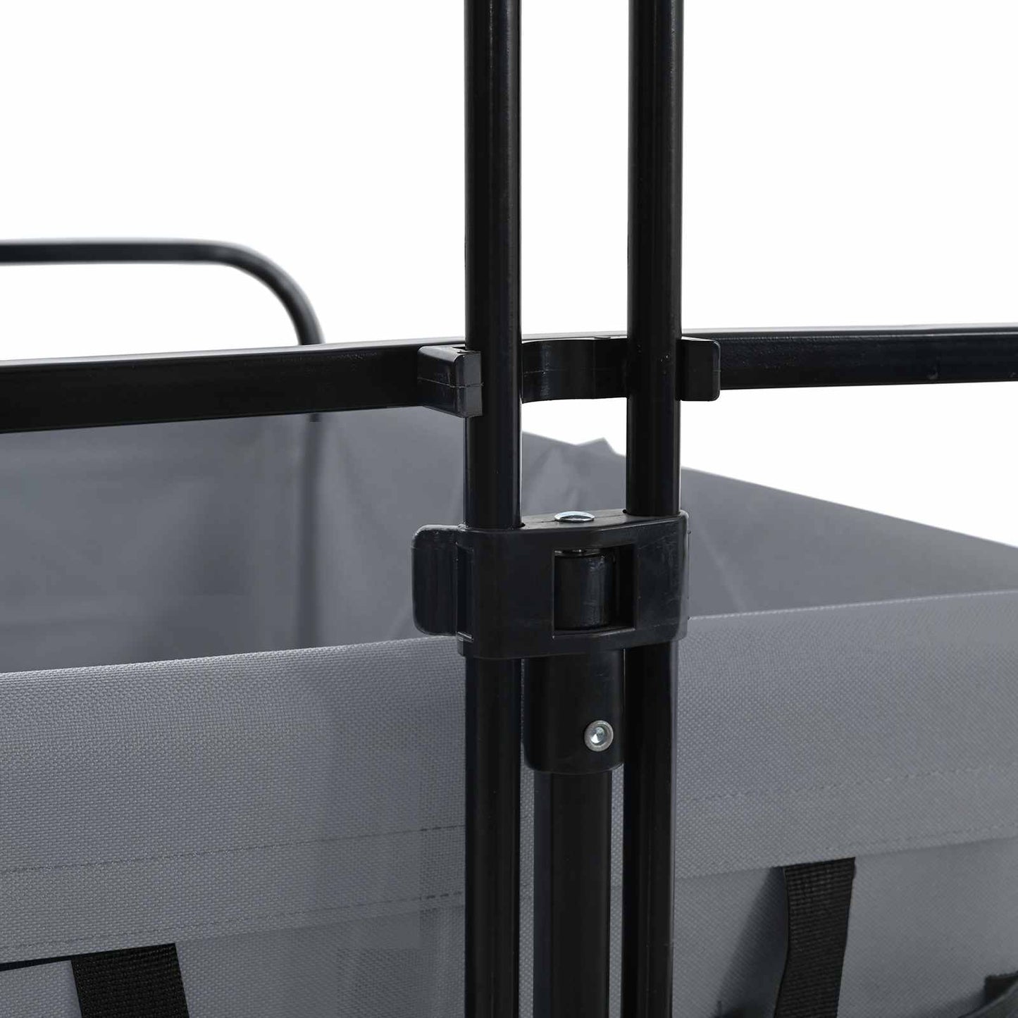 Foldbar indkøbsvogn med bremser Grå 94 x 53 x 99 cm Oxford Stof