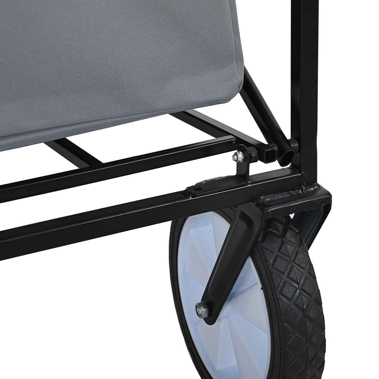 Foldbar indkøbsvogn med bremser Grå 94 x 53 x 99 cm Oxford Stof