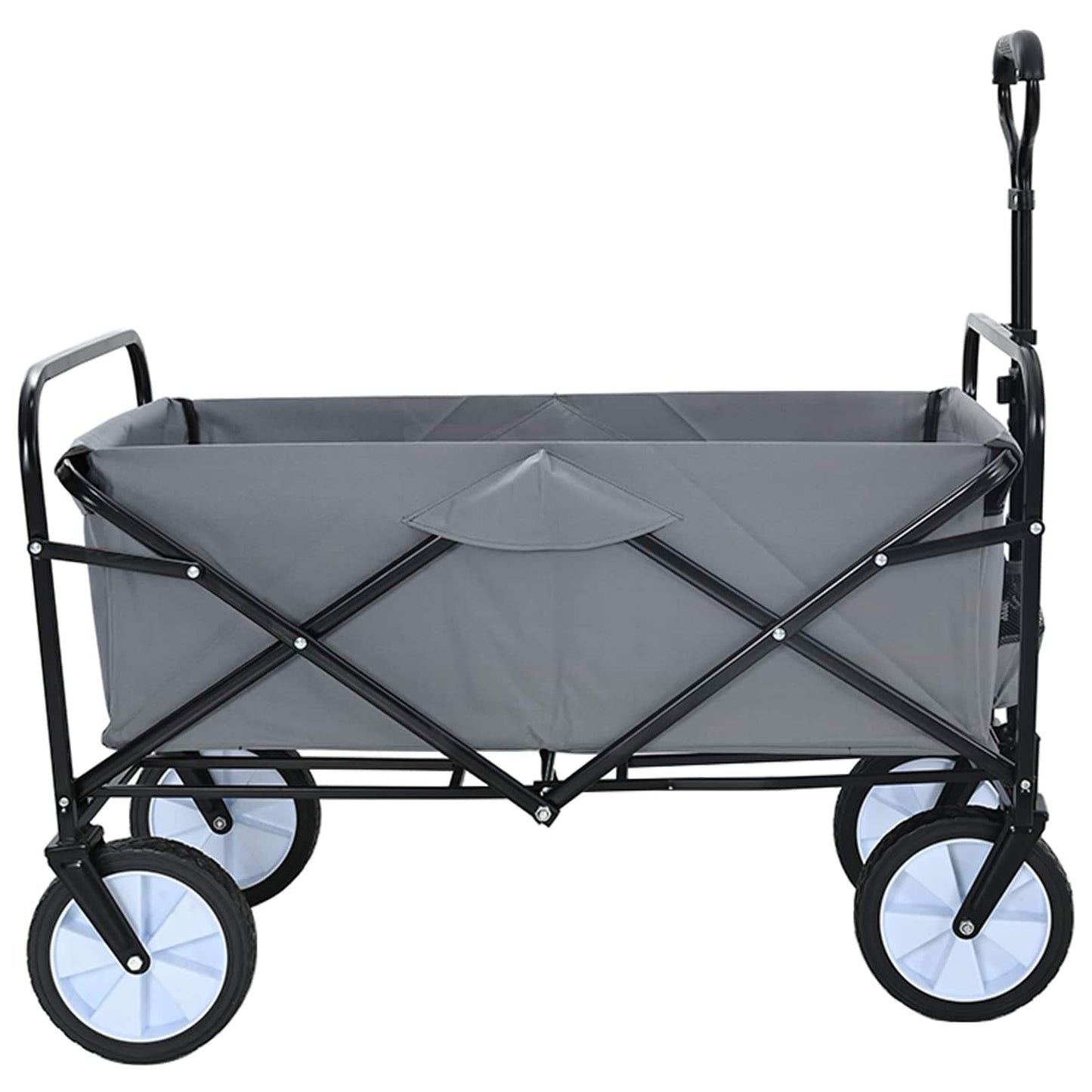 Foldbar indkøbsvogn med bremser Grå 94 x 53 x 99 cm Oxford Stof