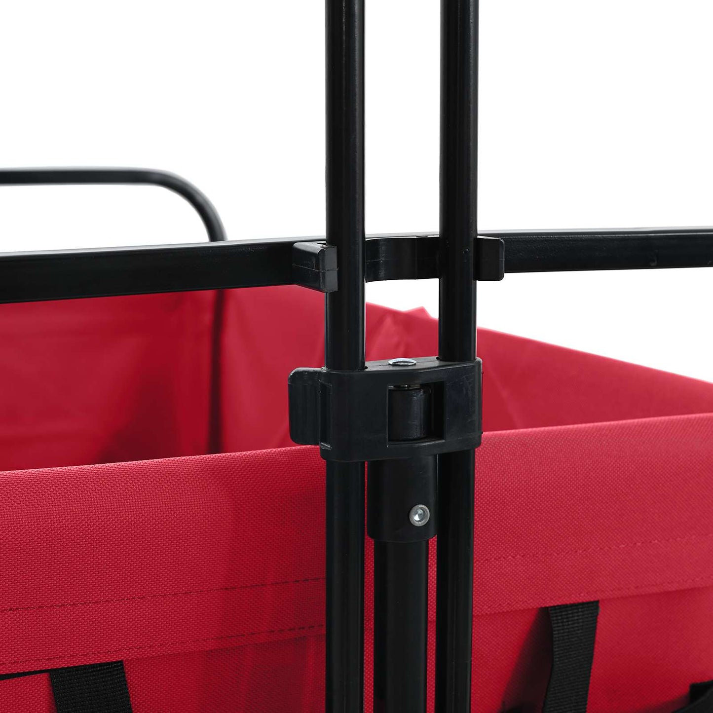 Foldbar indkøbsvogn med bremser Rød 94 x 53 x 99 cm Oxford Stof