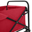 Foldbar indkøbsvogn med bremser Rød 94 x 53 x 99 cm Oxford Stof