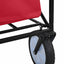 Foldbar indkøbsvogn med bremser Rød 94 x 53 x 99 cm Oxford Stof