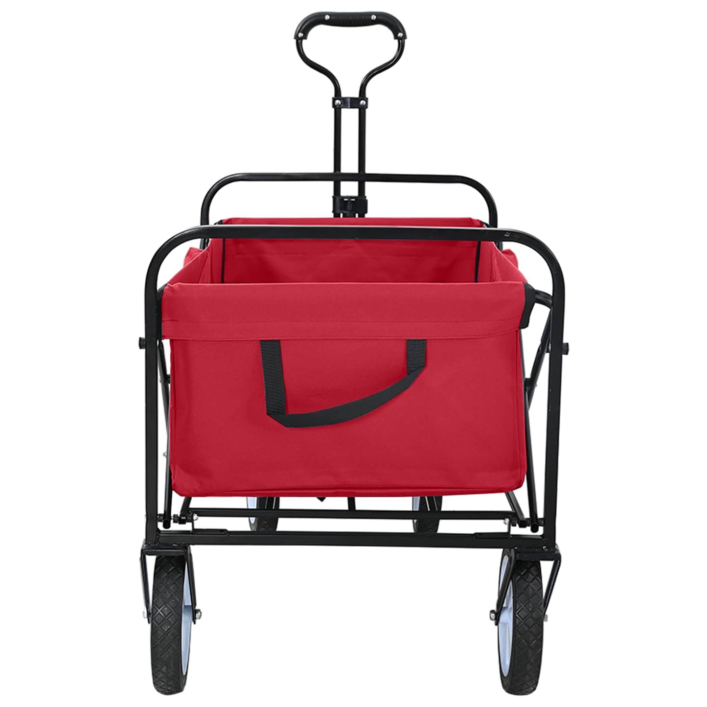 Foldbar indkøbsvogn med bremser Rød 94 x 53 x 99 cm Oxford Stof