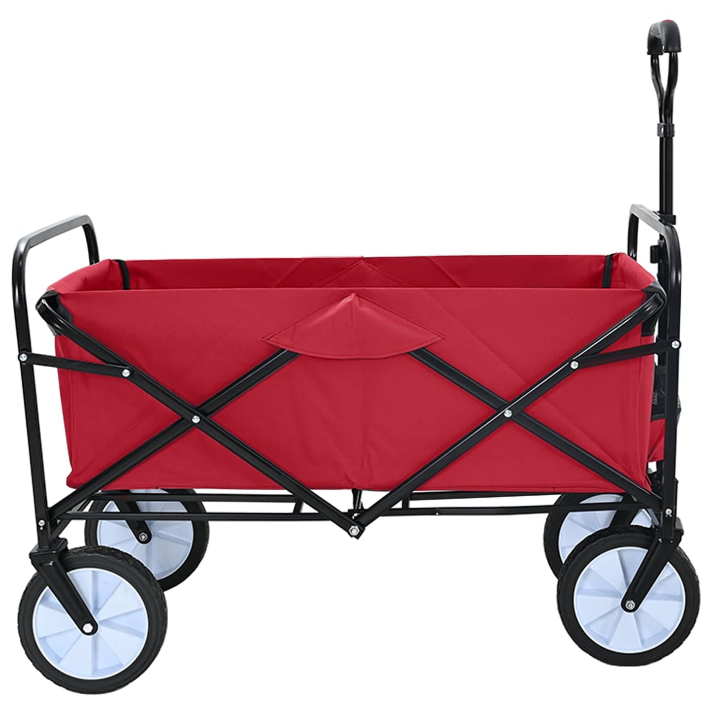Foldbar indkøbsvogn med bremser Rød 94 x 53 x 99 cm Oxford Stof