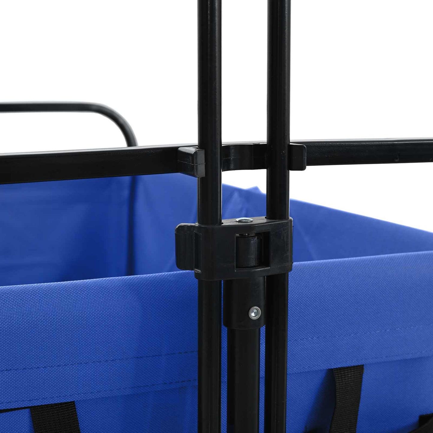Foldbar indkøbsvogn med bremser Blå 94 x 53 x 99 cm Oxford Stof