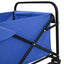 Foldbar indkøbsvogn med bremser Blå 94 x 53 x 99 cm Oxford Stof
