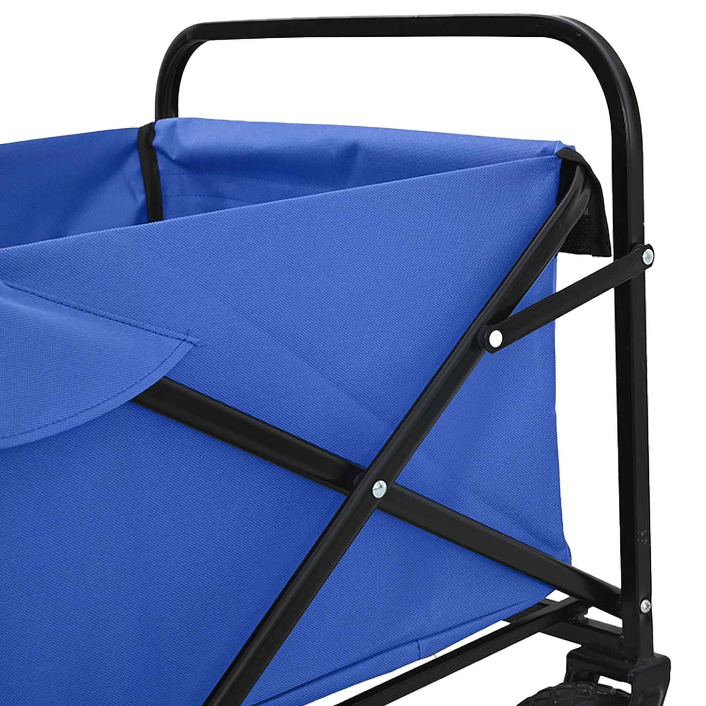 Foldbar indkøbsvogn med bremser Blå 94 x 53 x 99 cm Oxford Stof