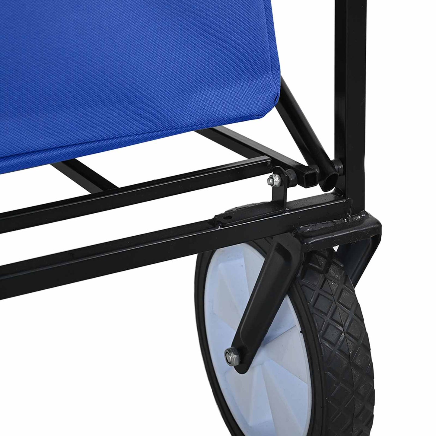 Foldbar indkøbsvogn med bremser Blå 94 x 53 x 99 cm Oxford Stof