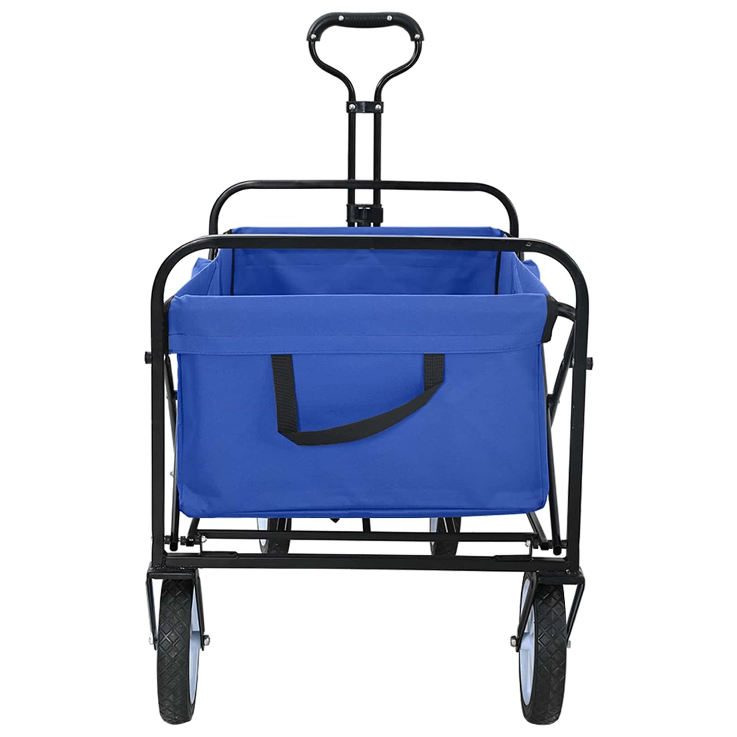 Foldbar indkøbsvogn med bremser Blå 94 x 53 x 99 cm Oxford Stof