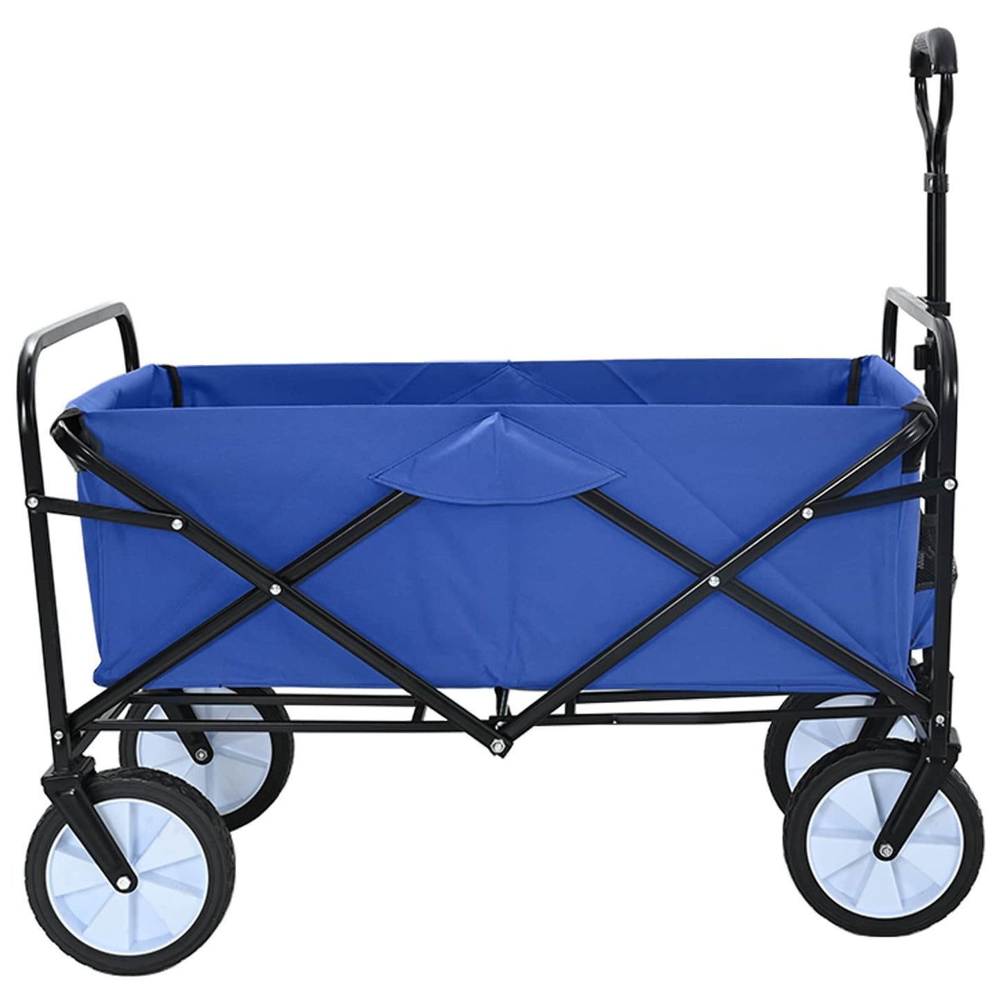 Foldbar indkøbsvogn med bremser Blå 94 x 53 x 99 cm Oxford Stof