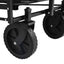 Sammenklappelig indkøbsvogn med bremser Grå 105 x 56,5 x 116 cm