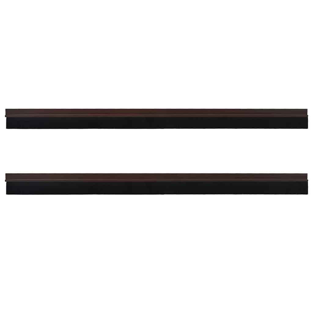 Selvklæbende dørbørstetætninger 2 pcs Brun 100 cm