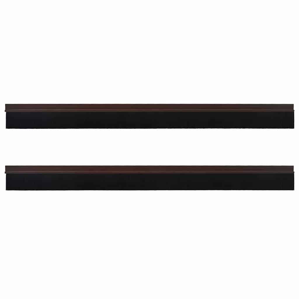 Selvklæbende dørbørstetætninger 2 pcs Brun 100 cm
