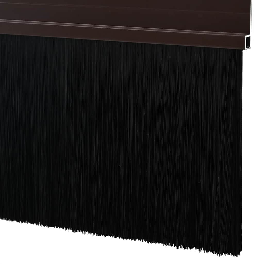 Selvklæbende dørbørstetætninger 2 pcs Brun 100 cm