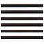 Selvklæbende dørbørstetætninger 6 pcs Brun 100 cm