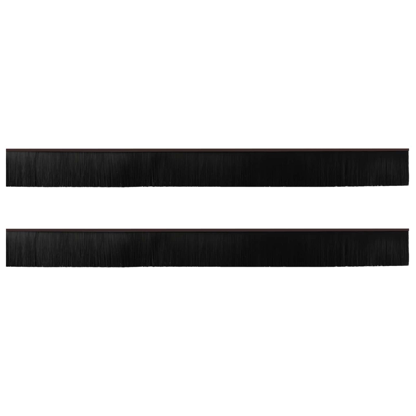 Selvklæbende dørbørstetætninger 2 pcs Brun 100 cm