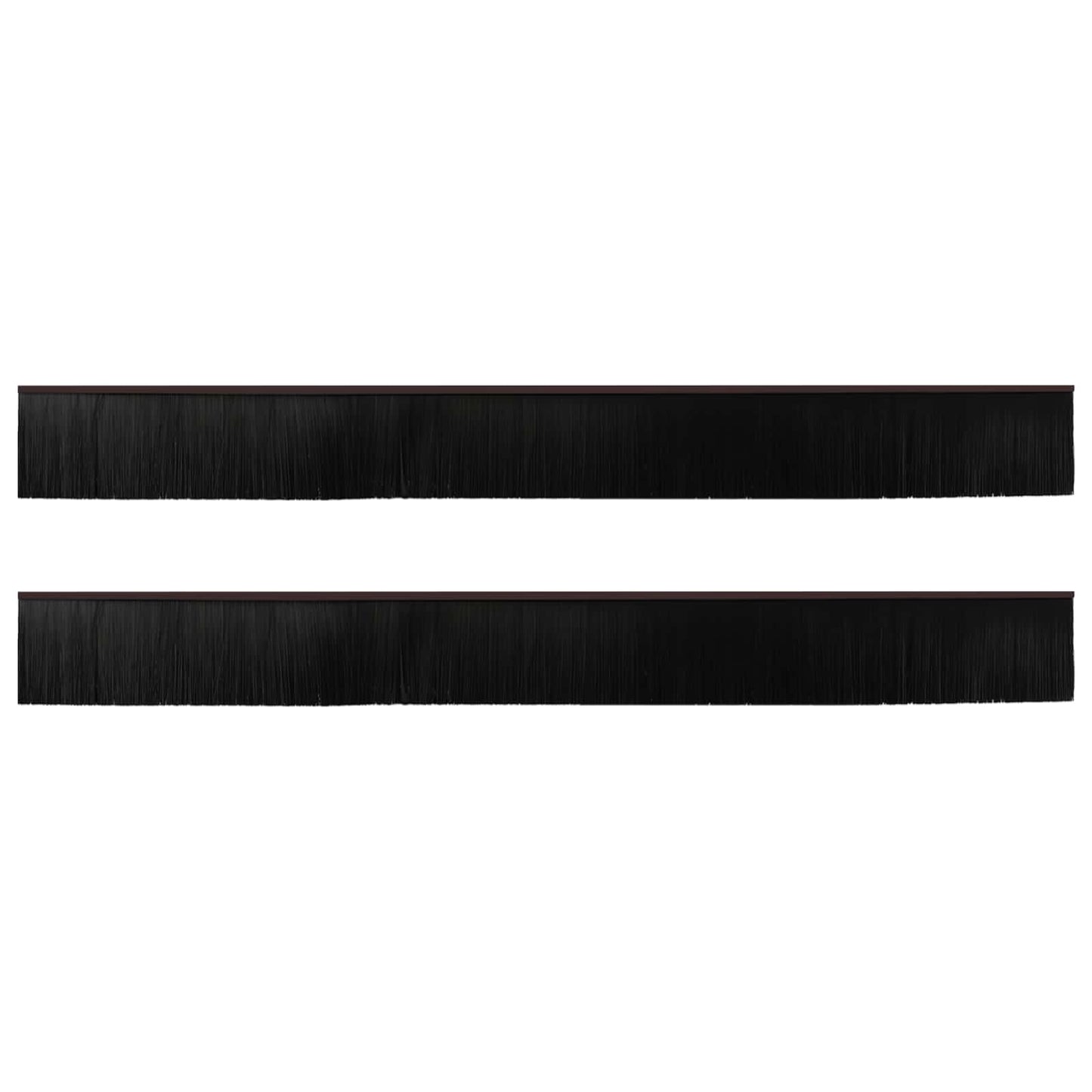 Selvklæbende dørbørstetætninger 2 pcs Brun 100 cm