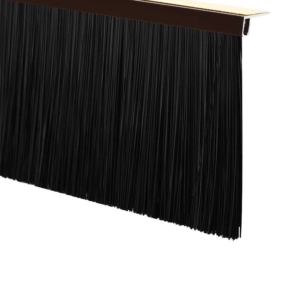 Selvklæbende dørbørstetætninger 12 pcs Brun 100 cm