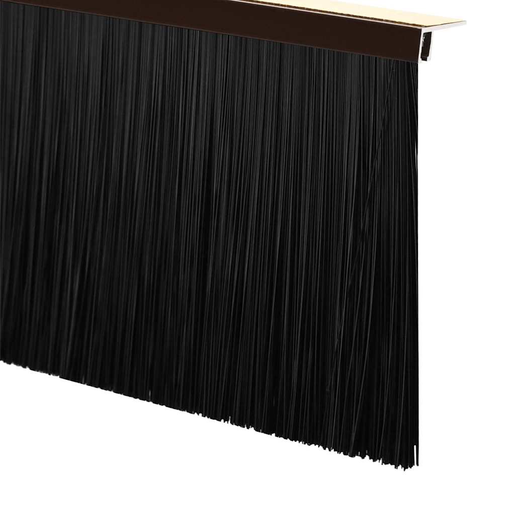 Selvklæbende dørbørstetætninger 12 pcs Brun 100 cm