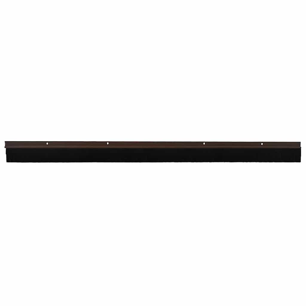 Skruemonterede dørbørste tætninger 2 pcs Brun 100 cm