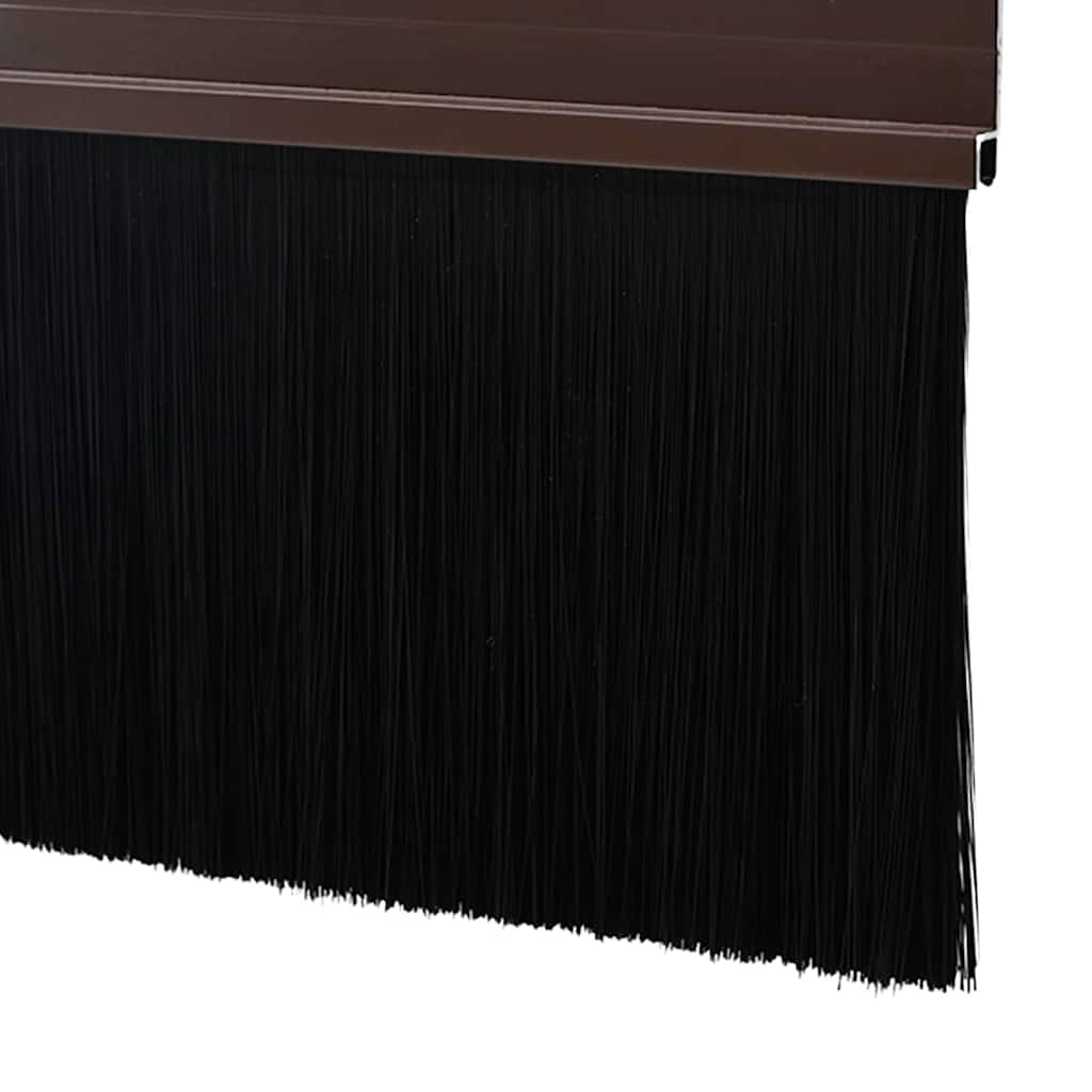 Skruemonterede dørbørste tætninger 2 pcs Brun 100 cm
