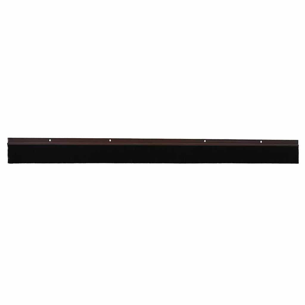 Skruemonterede dørbørste tætninger 2 pcs Brun 100 cm