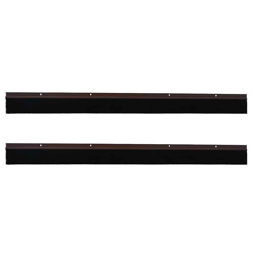 Skruemonterede dørbørste tætninger 2 pcs Brun 100 cm