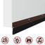Skruemonterede dørbørste tætninger 12 pcs Brun 100 cm