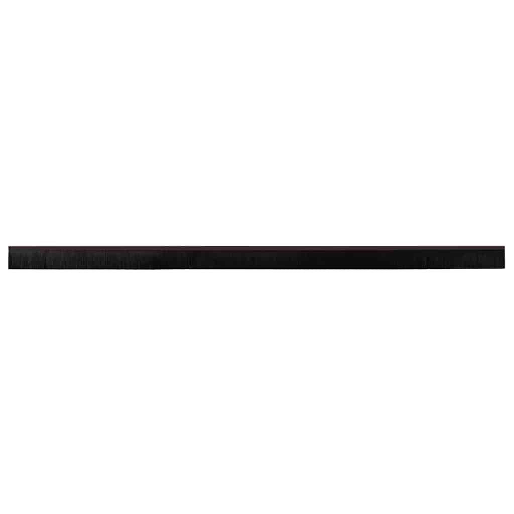 Skruemonterede dørbørste tætninger 2 pcs Brun 100 cm