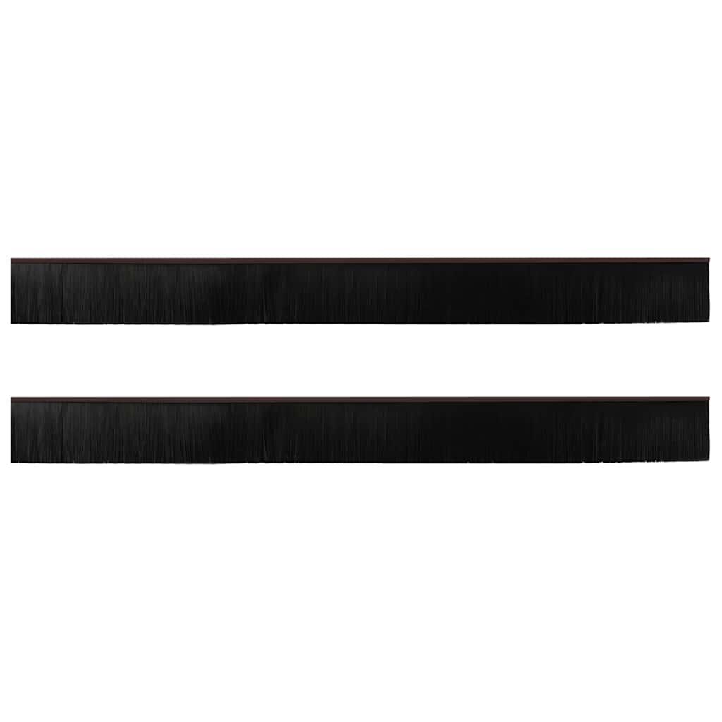 Skruemonterede dørbørste tætninger 2 pcs Brun 100 cm