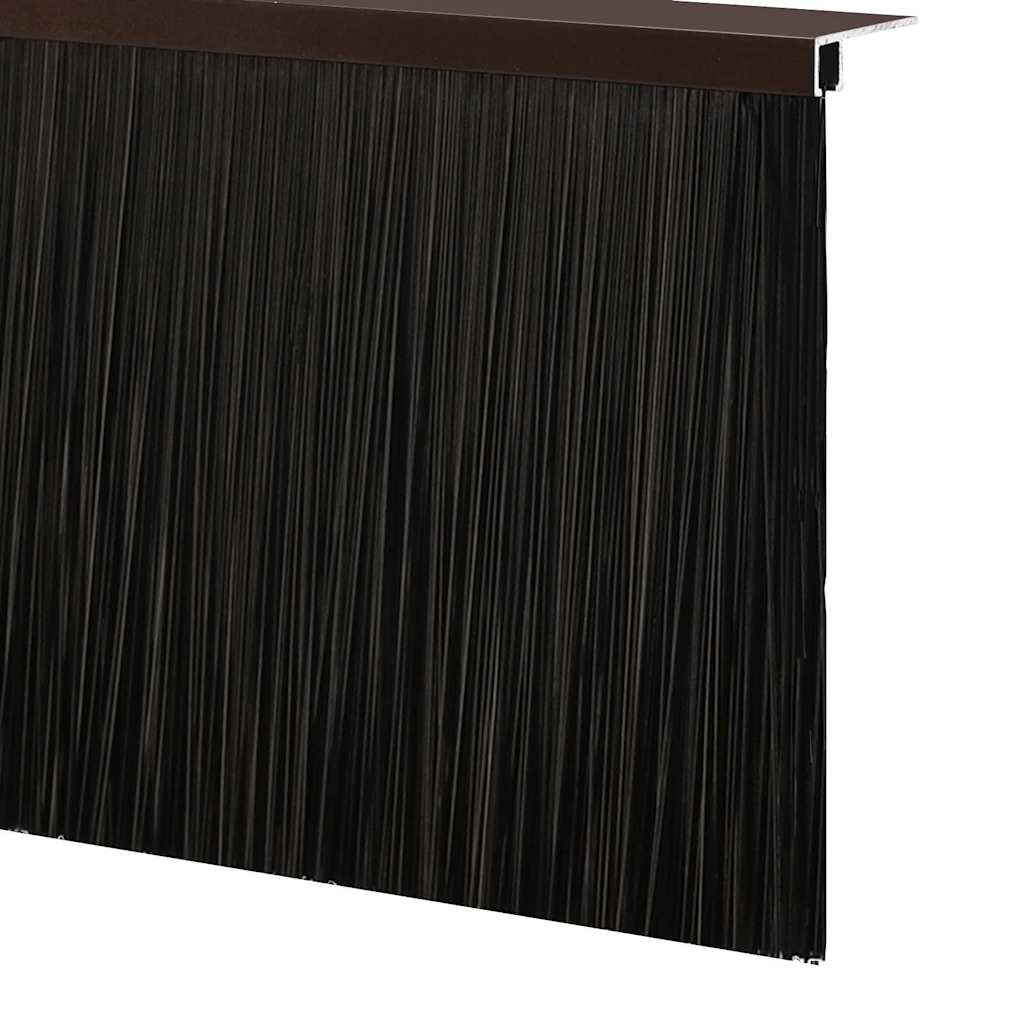 Skruemonterede dørbørste tætninger 2 pcs Brun 100 cm