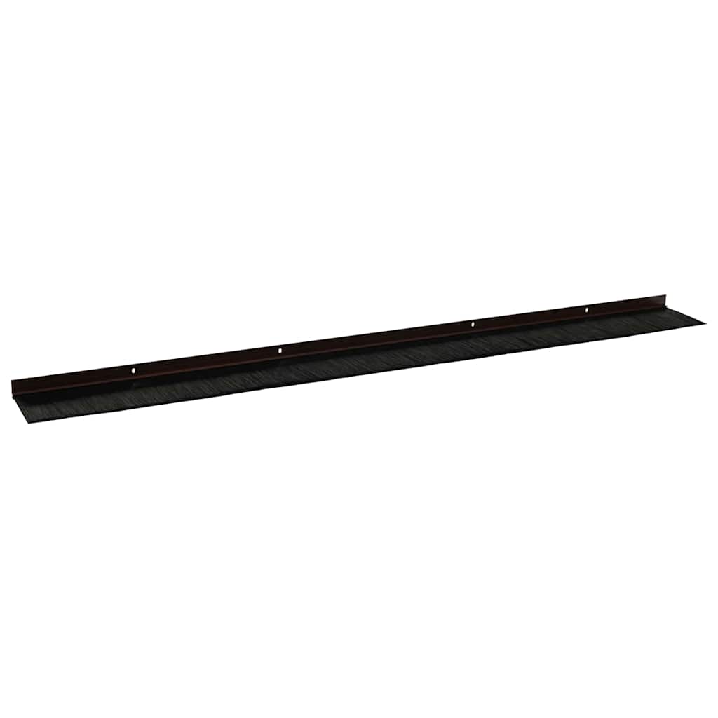 Skruemonterede dørbørste tætninger 12 pcs Brun 100 cm