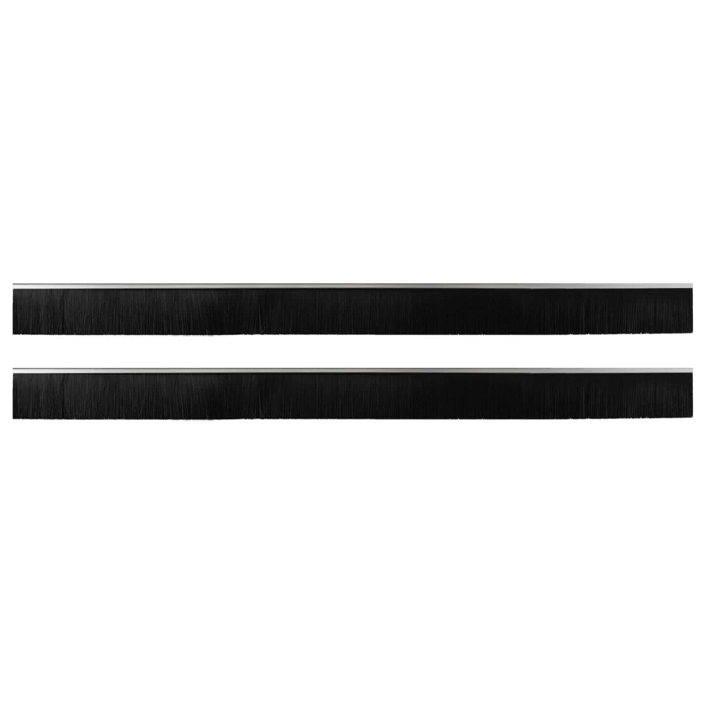 Selvklæbende dørbørstetætninger 2 pcs Sølv 100 cm