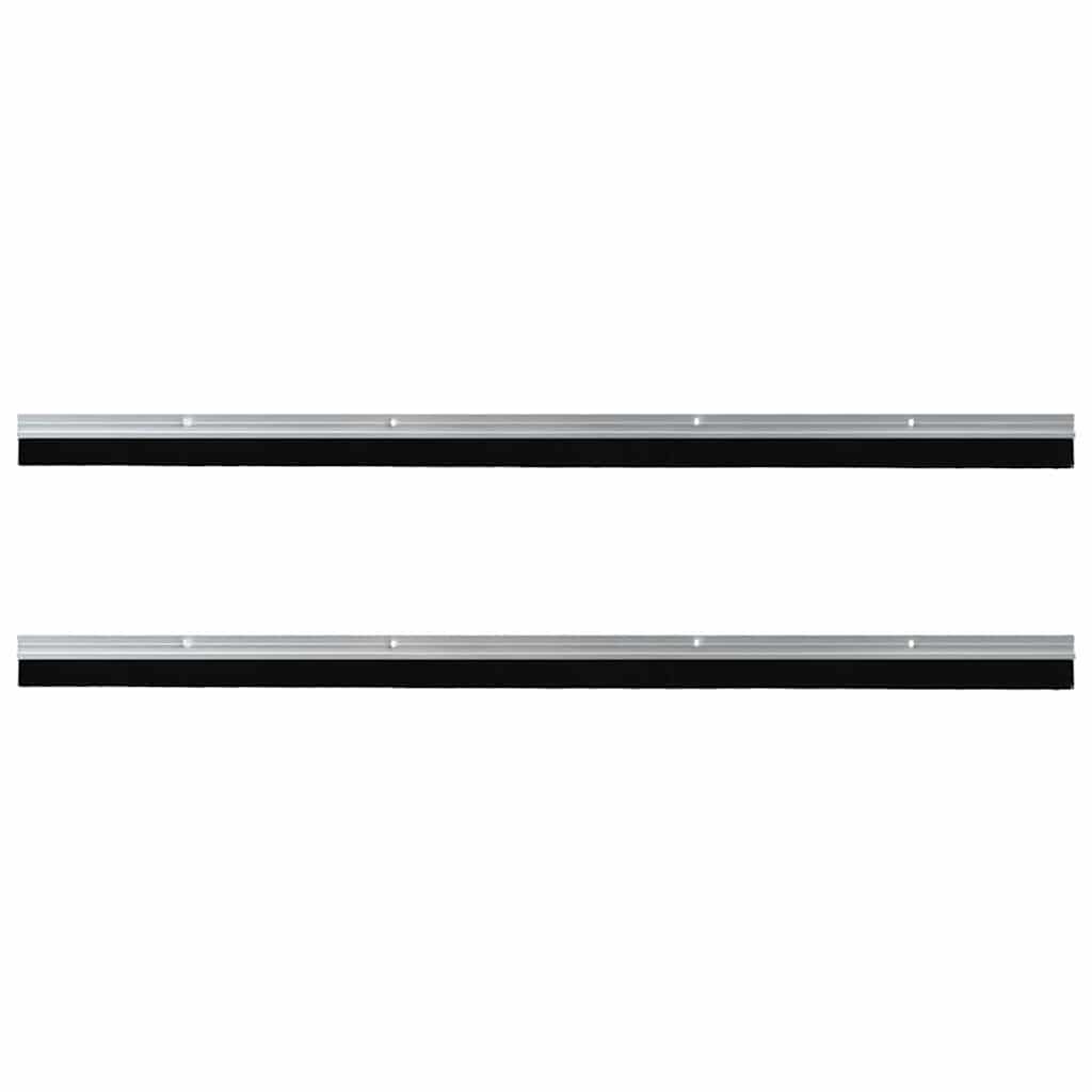 Skruemonterede dørbørste tætninger 2 pcs Sølv 100 cm