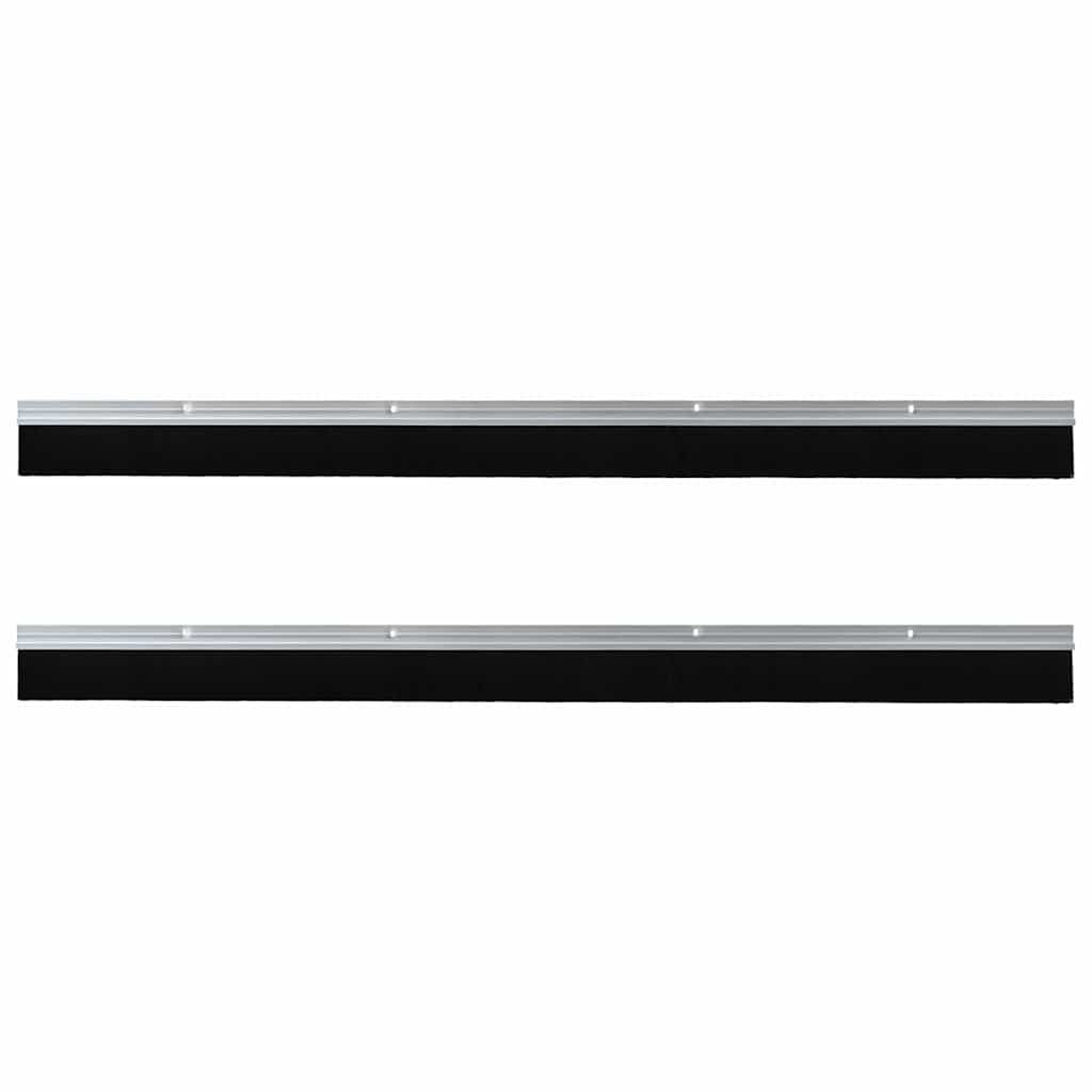 Skruemonterede dørbørste tætninger 2 pcs Sølv 100 cm