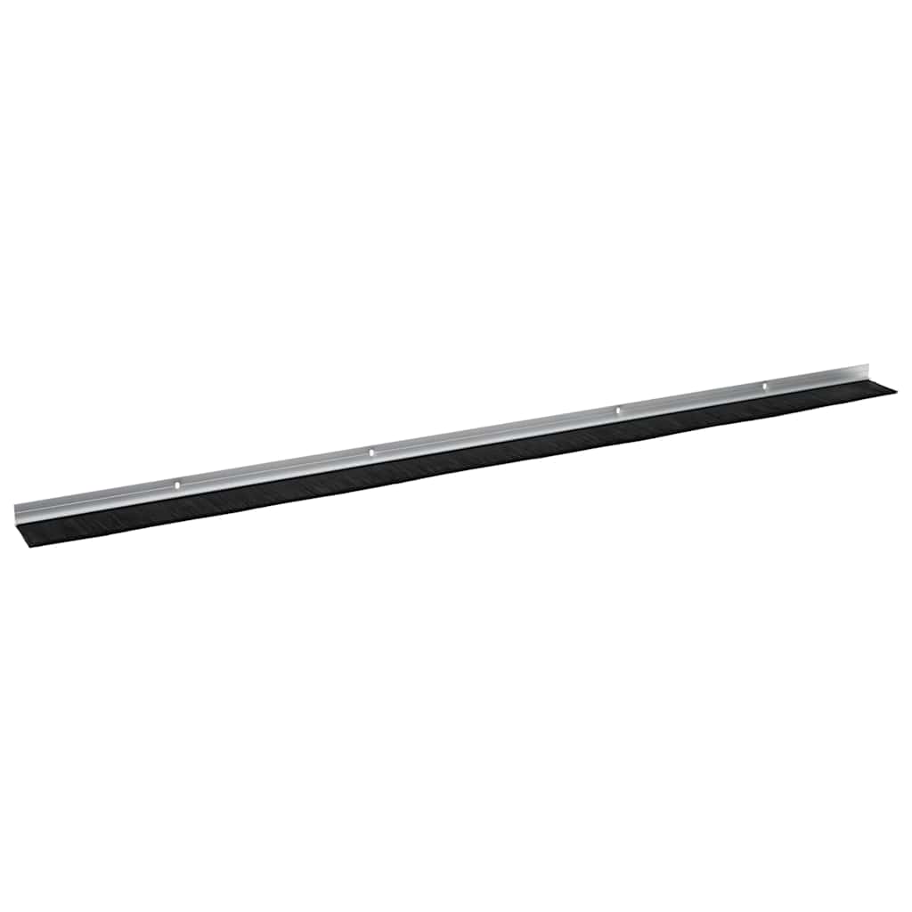 Skruemonterede dørbørste tætninger 2 pcs Sølv 100 cm