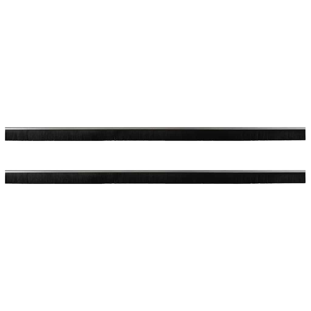 Skruemonterede dørbørste tætninger 2 pcs Sølv 100 cm