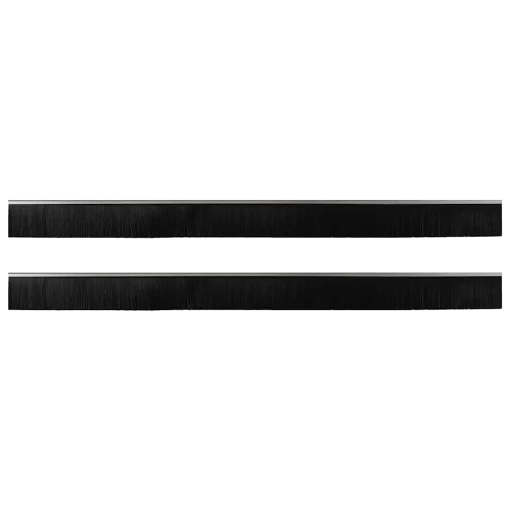 Skruemonterede dørbørste tætninger 2 pcs Sølv 100 cm