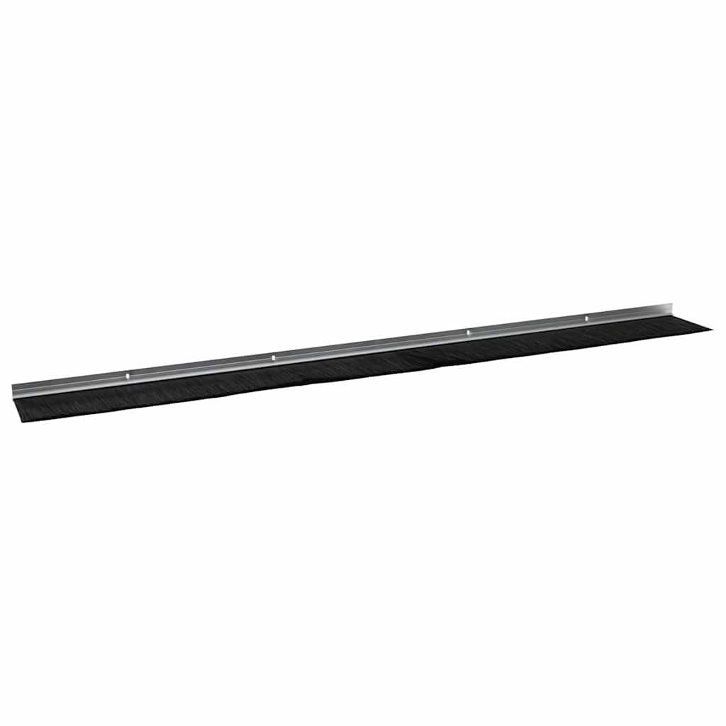 Skruemonterede dørbørste tætninger 2 pcs Sølv 100 cm