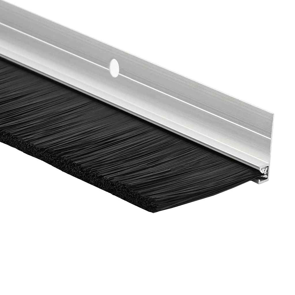 Skruemonterede dørbørste tætninger 6 pcs Sølv 100 cm