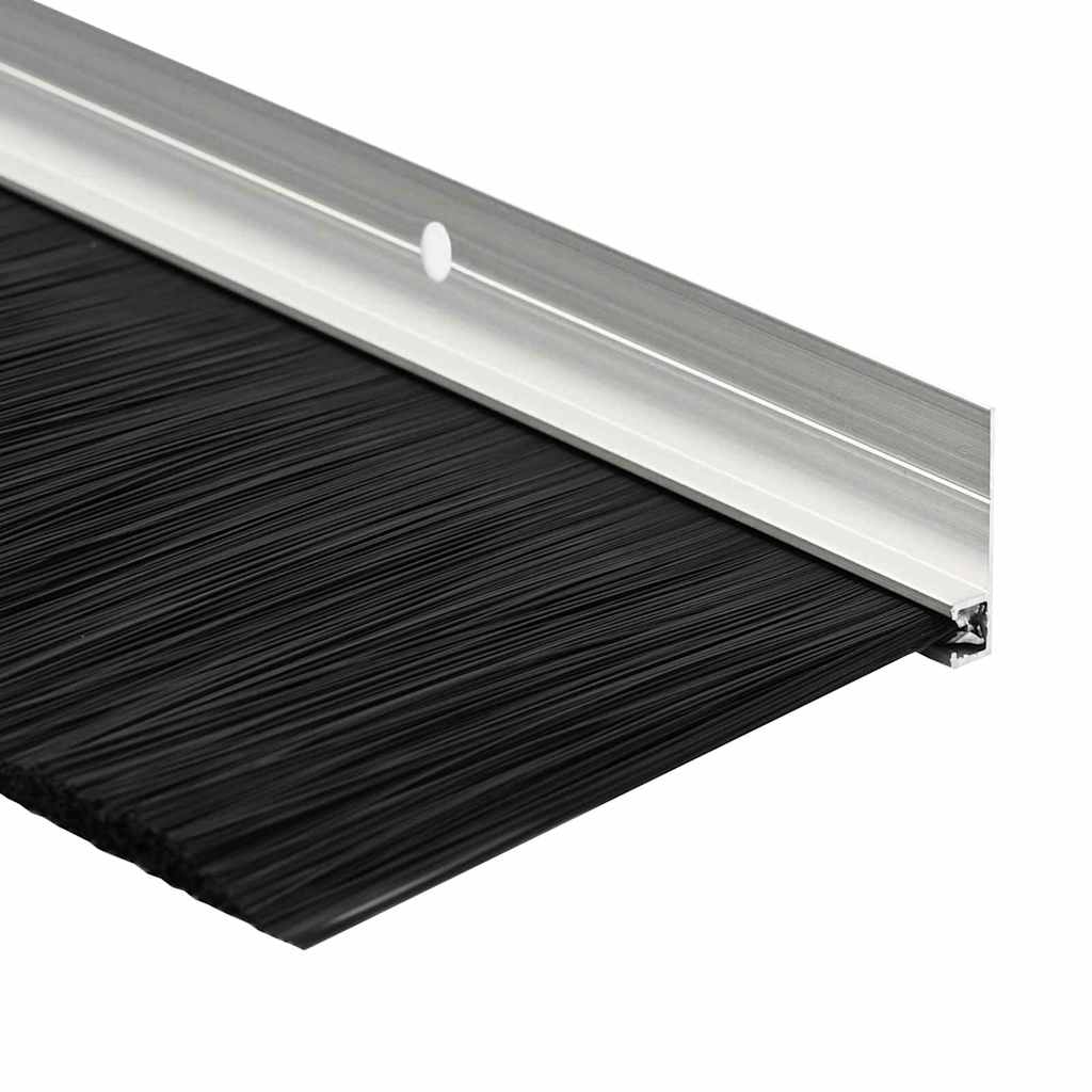 Skruemonterede dørbørste tætninger 6 pcs Sølv 100 cm