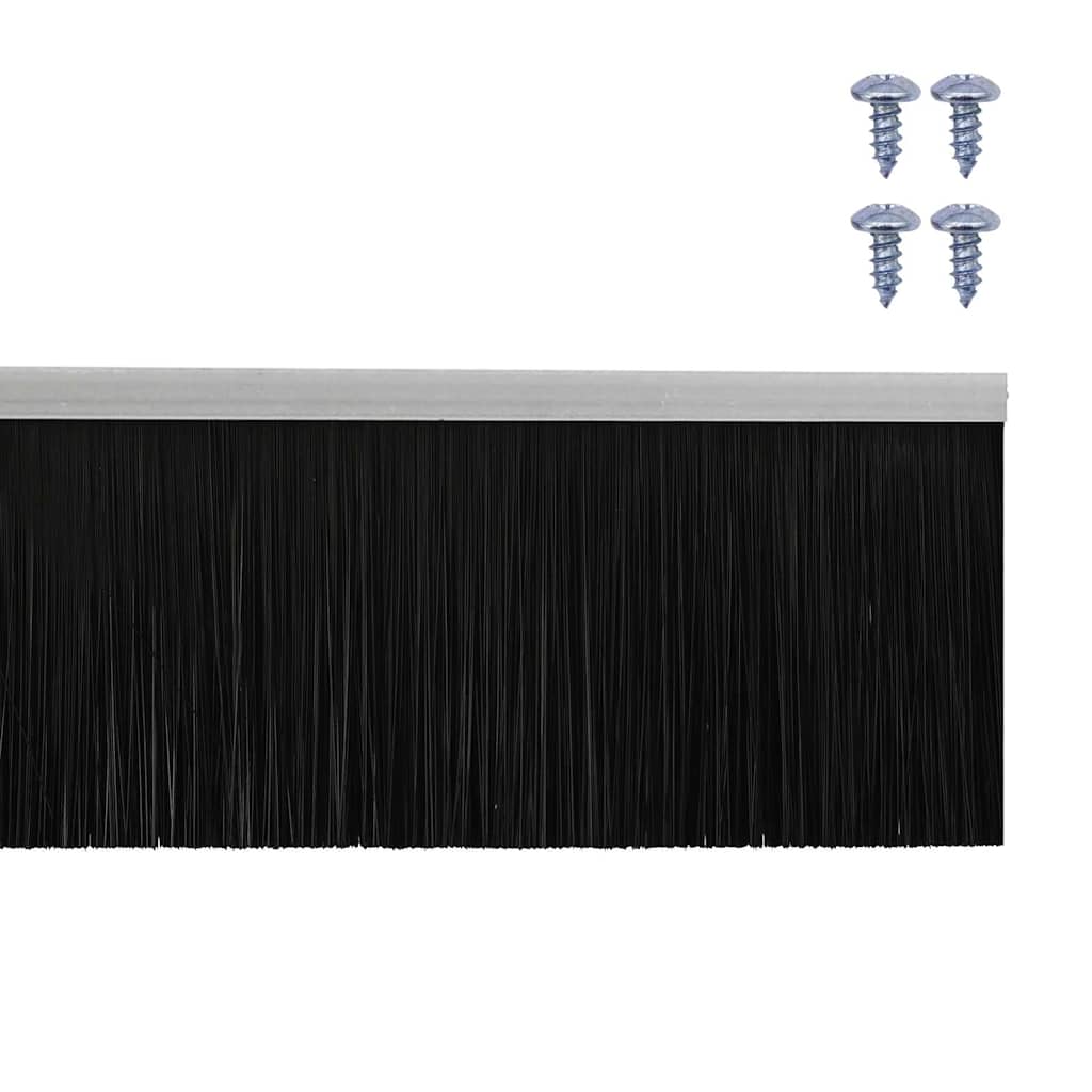 Skruemonterede dørbørste tætninger 12 pcs Sølv 100 cm