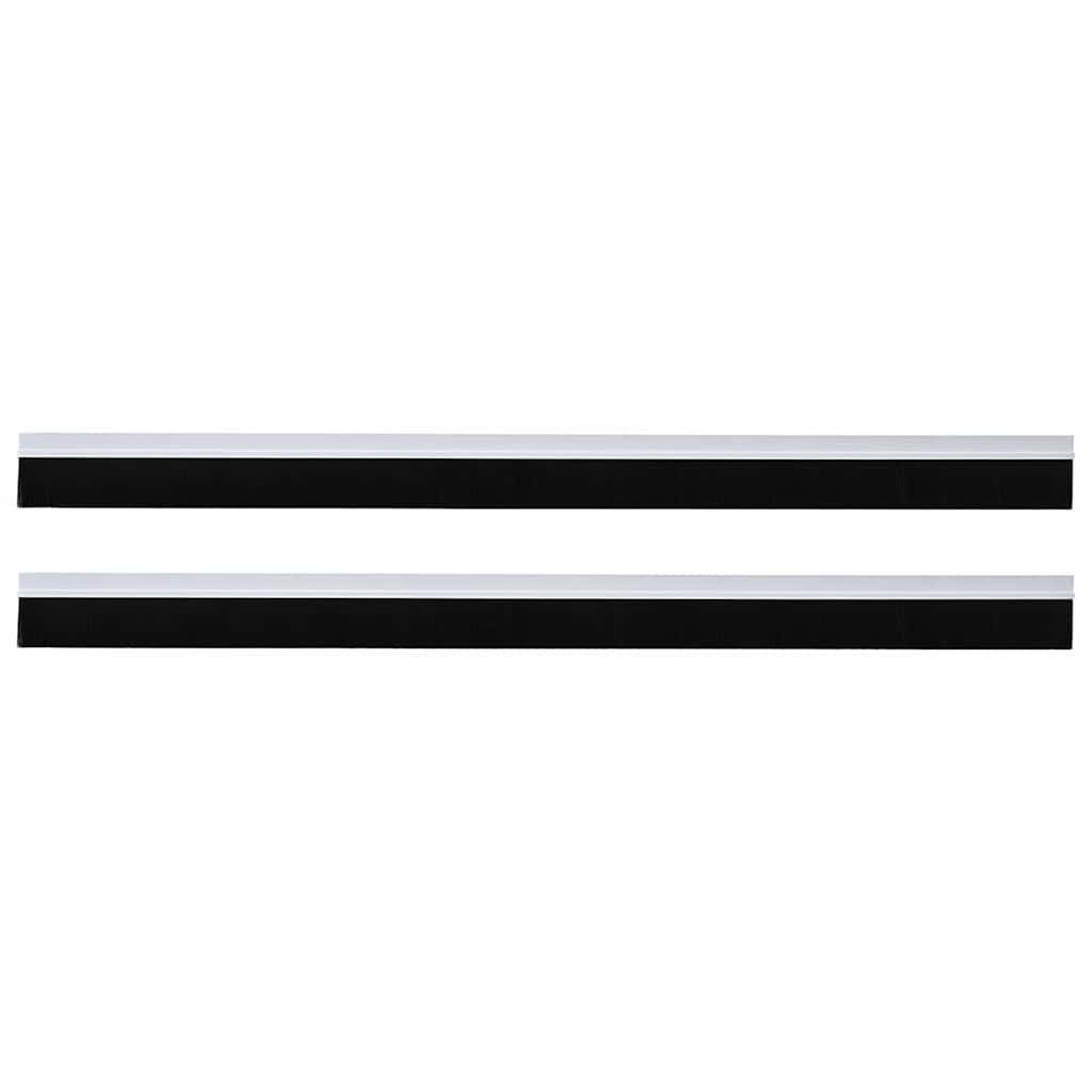Selvklæbende dørbørstetætninger 2 pcs Hvid 100 cm