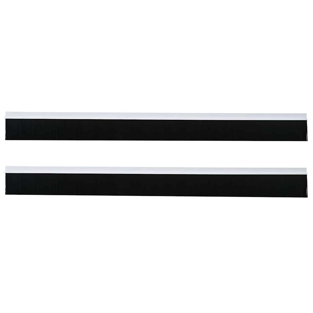 Selvklæbende dørbørstetætninger 2 pcs Hvid 100 cm