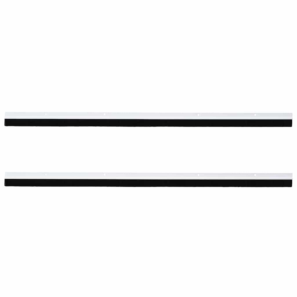Skruemonterede dørbørste tætninger 2 pcs Hvid 100 cm