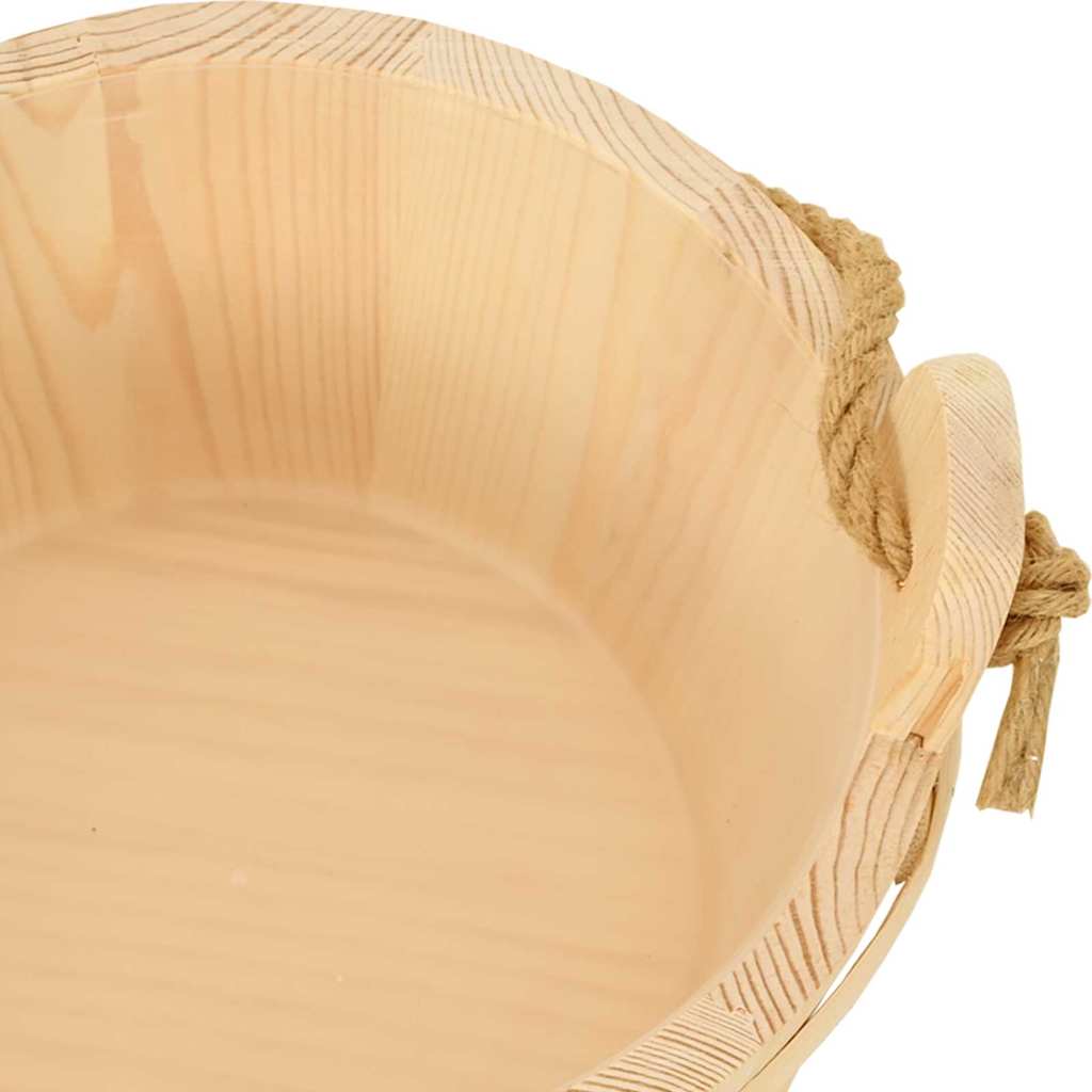 Sauna Spand 2 pcs Brun Massivt fyrretræ og hamp