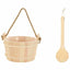Sauna Spand 2 pcs Brun Massivt fyrretræ og hamp