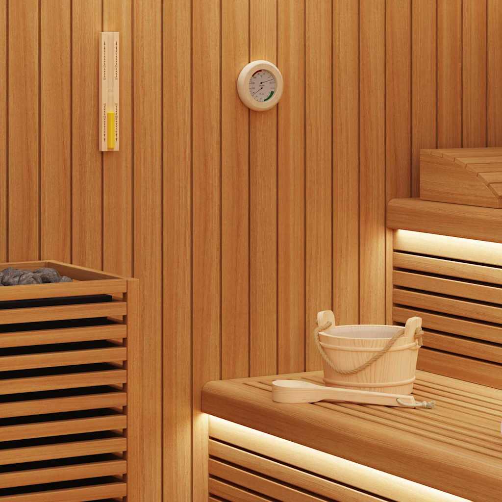 Sauna tilbehørs sæt 4 pcs Brun Massivt fyrretræ og hamp billede