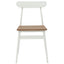 Spisestuestol 2 pcs Hvid og Naturlig 43 x 44,5 x 77 cm